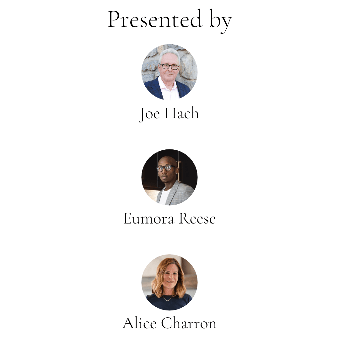 Three hosts of the Luxury Learning Series